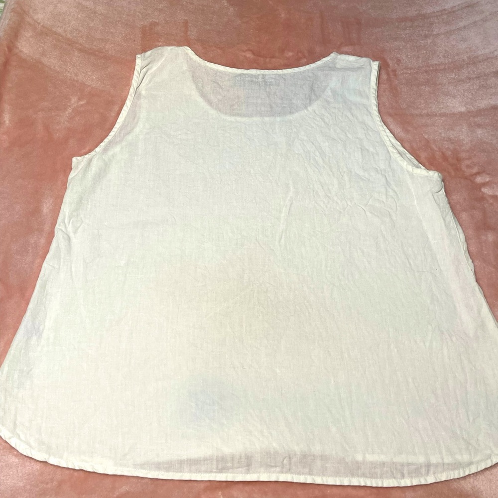 100% linen sleeveless top JJill